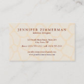 Giraffe Print Designer Visitekaartje: Koraal Visitekaartje (Achterkant)