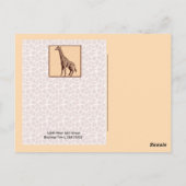 Giraffe Print gepersonaliseerde zaken Briefkaart (Achterkant)