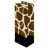  Giraffe Print Gift Bag Wijn Cadeautas (Achterkant Gekanteld)