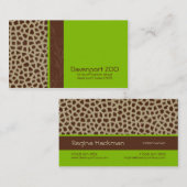 Giraffe Print [green] Visitekaartjes (Voorkant / Achterkant)
