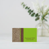 Giraffe Print [green] Visitekaartjes (Staand voorkant)