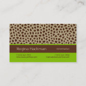 Giraffe Print [green] Visitekaartjes (Achterkant)