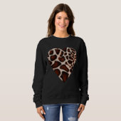 Giraffe Print Heart Pattern Gift Giraffe Skin Trui (Voorkant volledig)