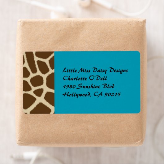 Giraffe Print Labels (Insitu)