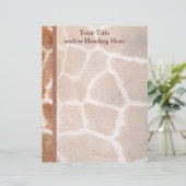 Giraffe Print Letterhead Gepersonaliseerd Briefhoofd (Staand voorkant)
