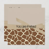 Giraffe Print met Bow Abstract Baby shower Kaart (Voorkant / Achterkant)