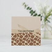 Giraffe Print met Bow Abstract Baby shower Kaart (Staand voorkant)