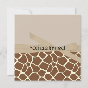 Giraffe Print met Bow Abstract Baby shower Kaart