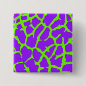 Giraffe Print Mint Amethyst Vierkante Button 5,1 Cm (Voorkant)