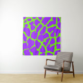 Giraffe Print Mint Amethyst Wandkleed (In situ)