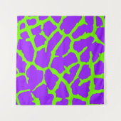 Giraffe Print Mint Amethyst Wandkleed (Voorkant)
