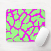 Giraffe Print Mint Fuchsia Muismat (Met muis)