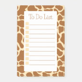 Giraffe print moderner minimalistisch om lijst uit post-it® notes (Voorkant)
