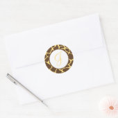Giraffe Print Monogrammed Stickers (Envelop)
