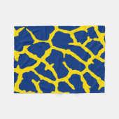 Giraffe Print Navy Yellow Fleece Deken (Voorkant (Horizontaal))