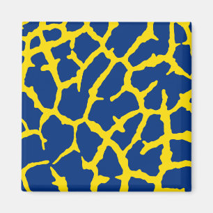 Giraffe Print Navy Yellow Magneet