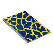 Giraffe Print Navy Yellow Notitieboek (Rechterzijde)