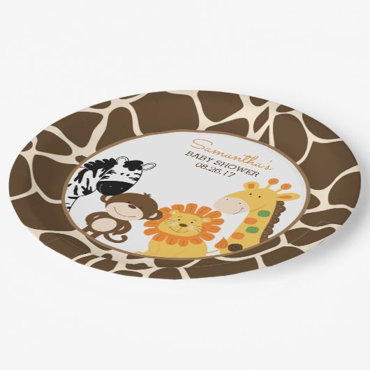Giraffe Print Oerwoud Safari Animals Paper Bord (Gekanteld)