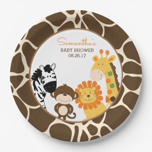 Giraffe Print Oerwoud Safari Animals Paper Bord (Voorkant)