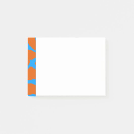 Giraffe print Oranje cyaan Post-it® Notes (Voorkant)