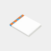 Giraffe print Oranje cyaan Post-it® Notes (Schuin)