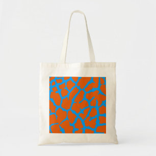 Giraffe print Oranje cyaan Tote Bag