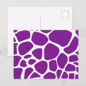 Giraffe Print, Paarse Giraffe, proefdruk Briefkaart (Voorkant / Achterkant)