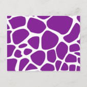 Giraffe Print, Paarse Giraffe, proefdruk Briefkaart (Voorkant)