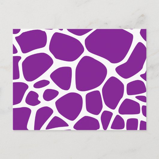 Giraffe Print, Paarse Giraffe, proefdruk Briefkaart (Voorkant)