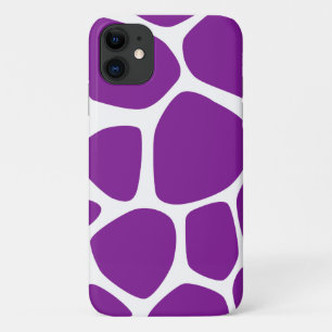 Giraffe Print, Paarse Giraffe, proefdruk iPhone 11 Hoesje
