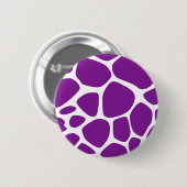 Giraffe Print, Paarse Giraffe, proefdruk Ronde Button 5,7 Cm (Voorkant /achterkant)