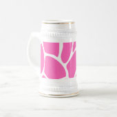 Giraffe Print Pattern in Bright Pink. Bierpul (Voorkant links)