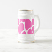 Giraffe Print Pattern in Bright Pink. Bierpul (Voorkant rechts)