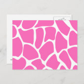 Giraffe Print Pattern in Bright Pink. Briefkaart (Voorkant / Achterkant)