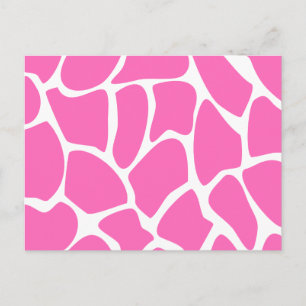 Giraffe Print Pattern in Bright Pink. Briefkaart