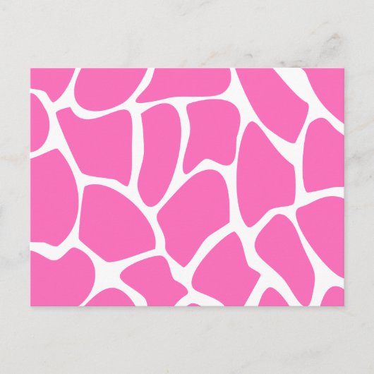 Giraffe Print Pattern in Bright Pink. Briefkaart (Voorkant)