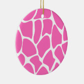 Giraffe Print Pattern in Bright Pink. Keramisch Ornament (Rechts)