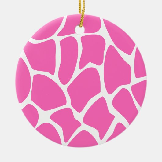 Giraffe Print Pattern in Bright Pink. Keramisch Ornament (Voorkant)