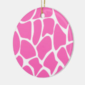 Giraffe Print Pattern in Bright Pink. Keramisch Ornament (Links)