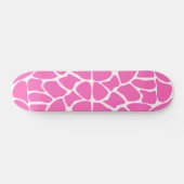 Giraffe Print Pattern in Bright Pink. Persoonlijk Skateboard (Horizontaal)