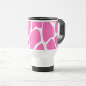 Giraffe Print Pattern in Bright Pink. Reisbeker (Voorkant rechts)