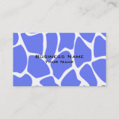 Giraffe Print Pattern in Cornflower Blue. Visitekaartje (Voorkant)
