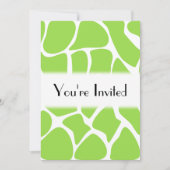 Giraffe Print Pattern in Lime Green. Kaart (Voorkant)