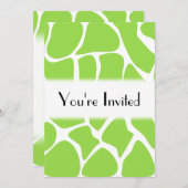 Giraffe Print Pattern in Lime Green. Kaart (Voorkant / Achterkant)