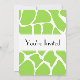 Giraffe Print Pattern in Lime Green. Kaart