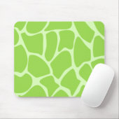 Giraffe Print Pattern in Lime Green. Muismat (Met muis)