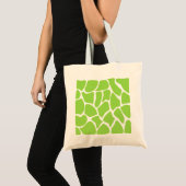 Giraffe Print Pattern in Lime Green. Tote Bag (Voorkant (product))