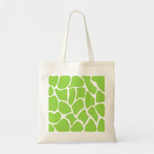 Giraffe Print Pattern in Lime Green. Tote Bag (Voorkant)