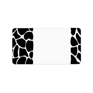 Giraffe Print Pattern. Ontwerp van dierlijke afdru Etiket
