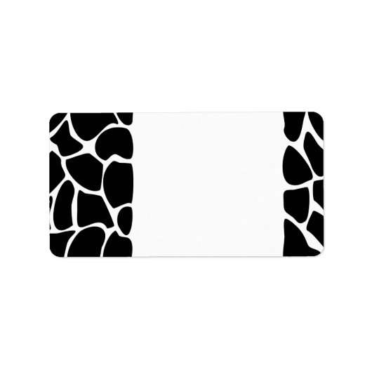 Giraffe Print Pattern. Ontwerp van dierlijke afdru Etiket (Voorkant)